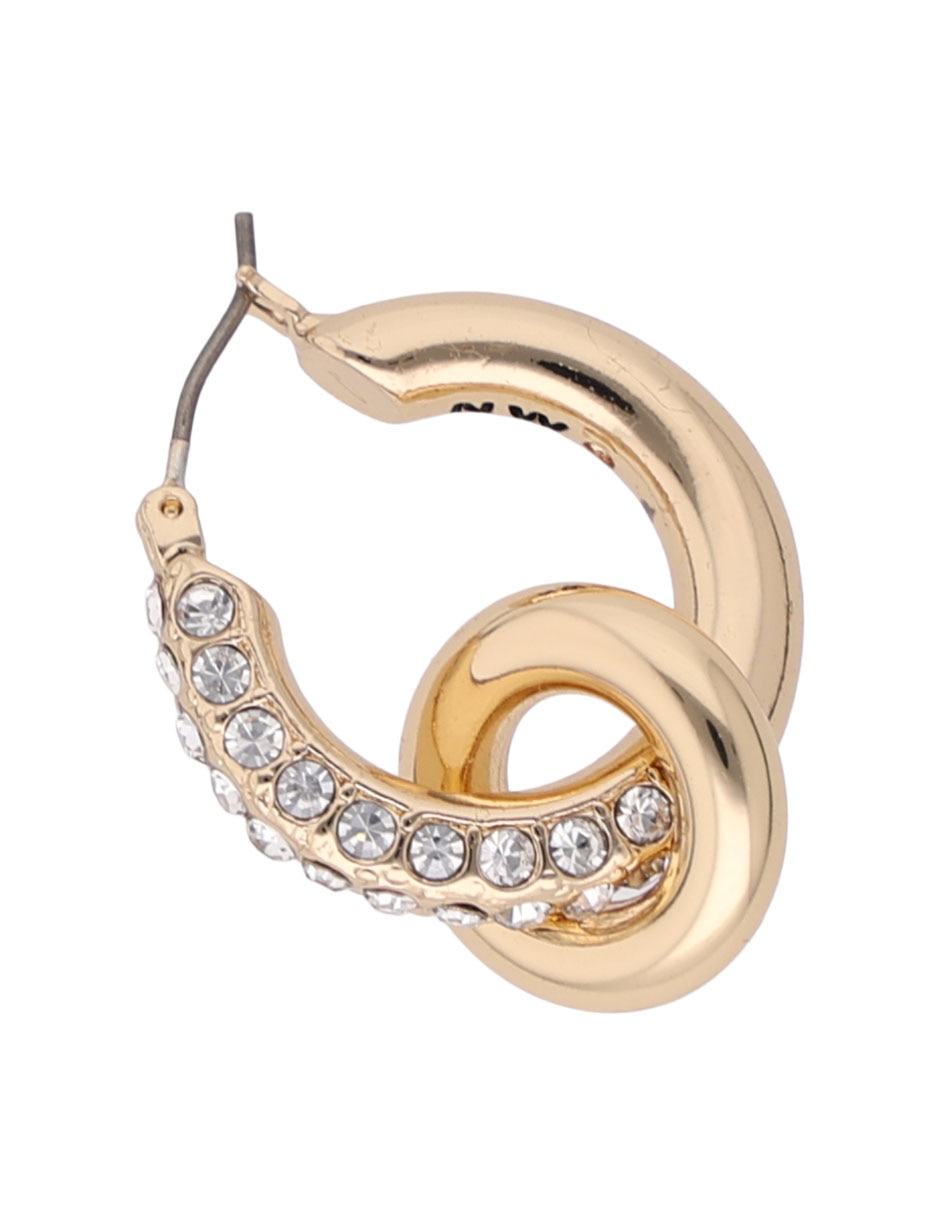 Aretes cortos con acabado pavé circonita 3