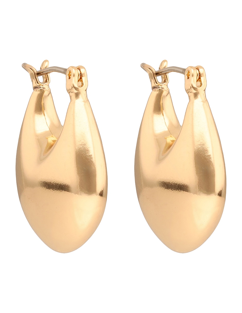 Aretes huggies Gold Nuggets con acabado brillante