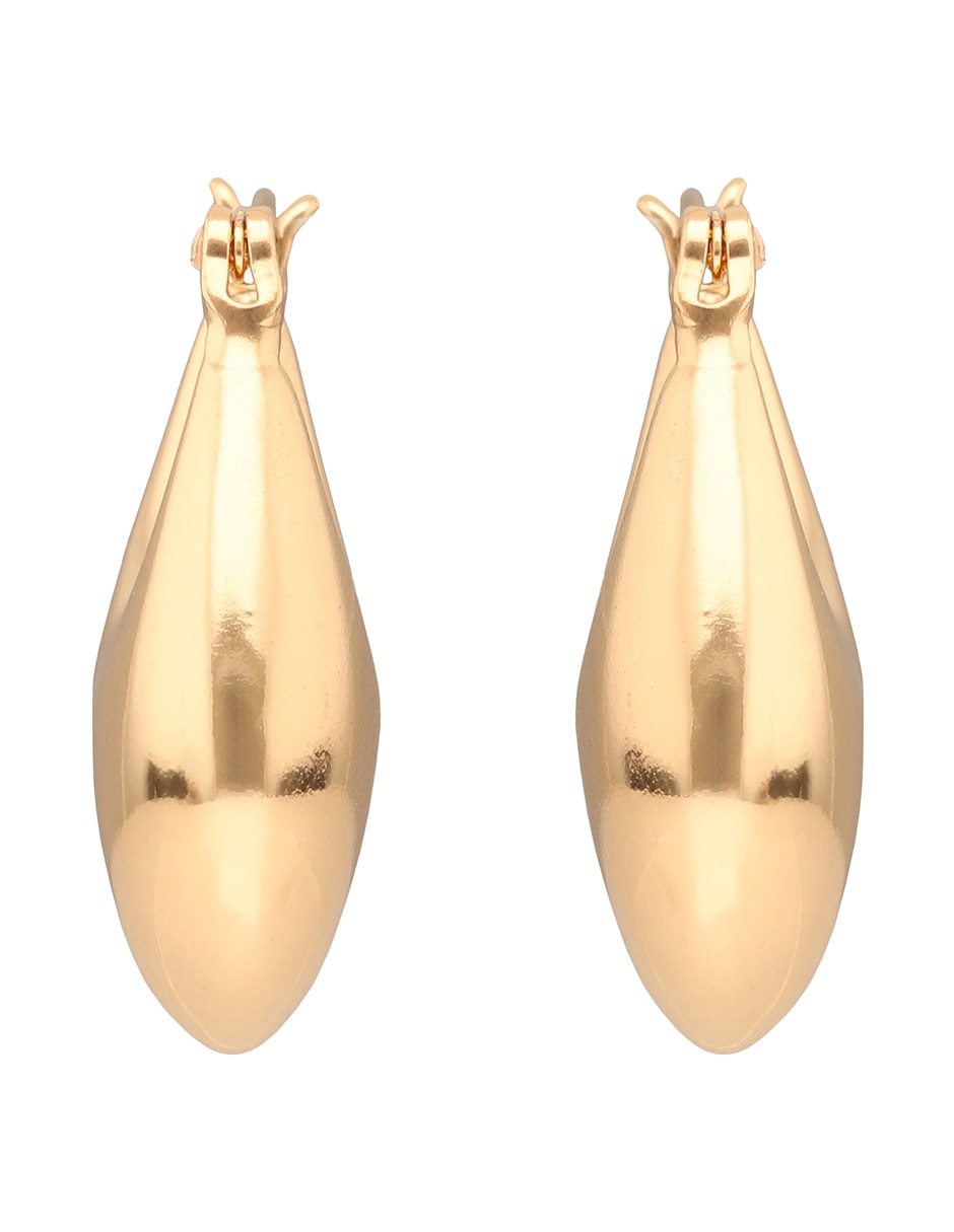 Aretes huggies Gold Nuggets con acabado brillante 2