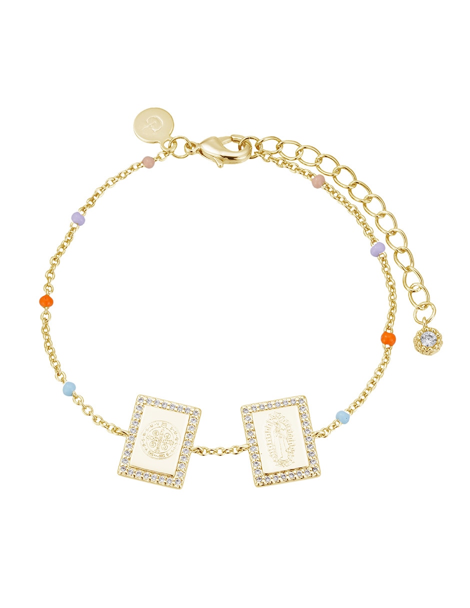 Pulsera con acabado baño de oro 14 K