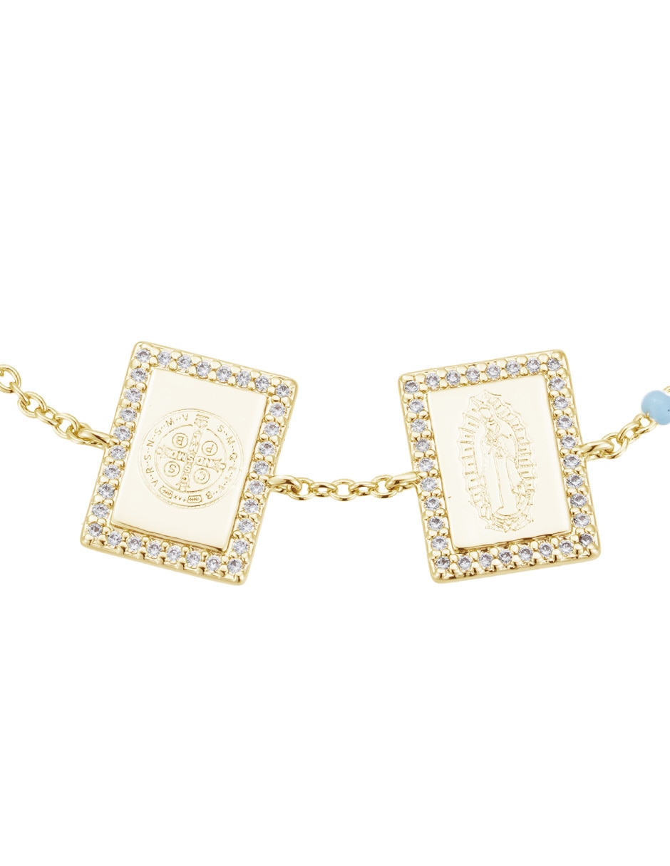 Pulsera con acabado baño de oro 14 K 3