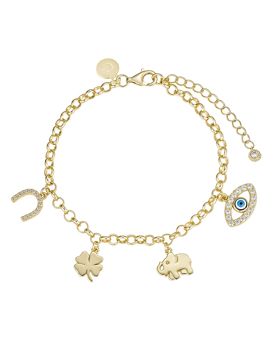 Pulsera con acabado baño de oro 14 K