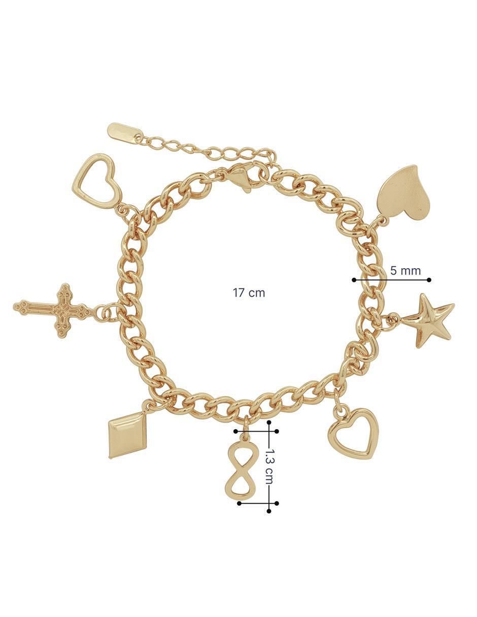 Pulsera 18 K con acabado chapa de oro 5