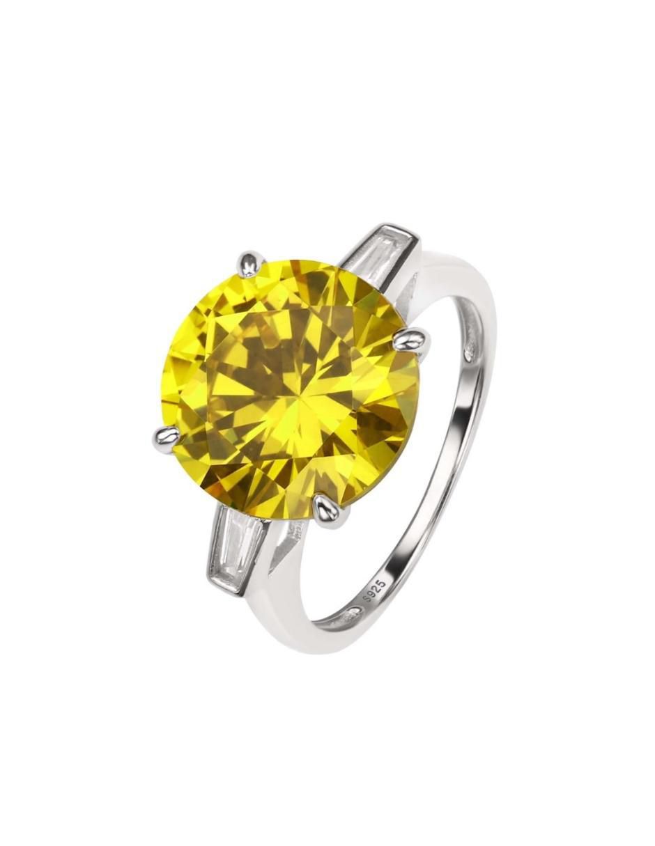 Anillo con gema Luxury P 925 de plata zirconia pulido 2