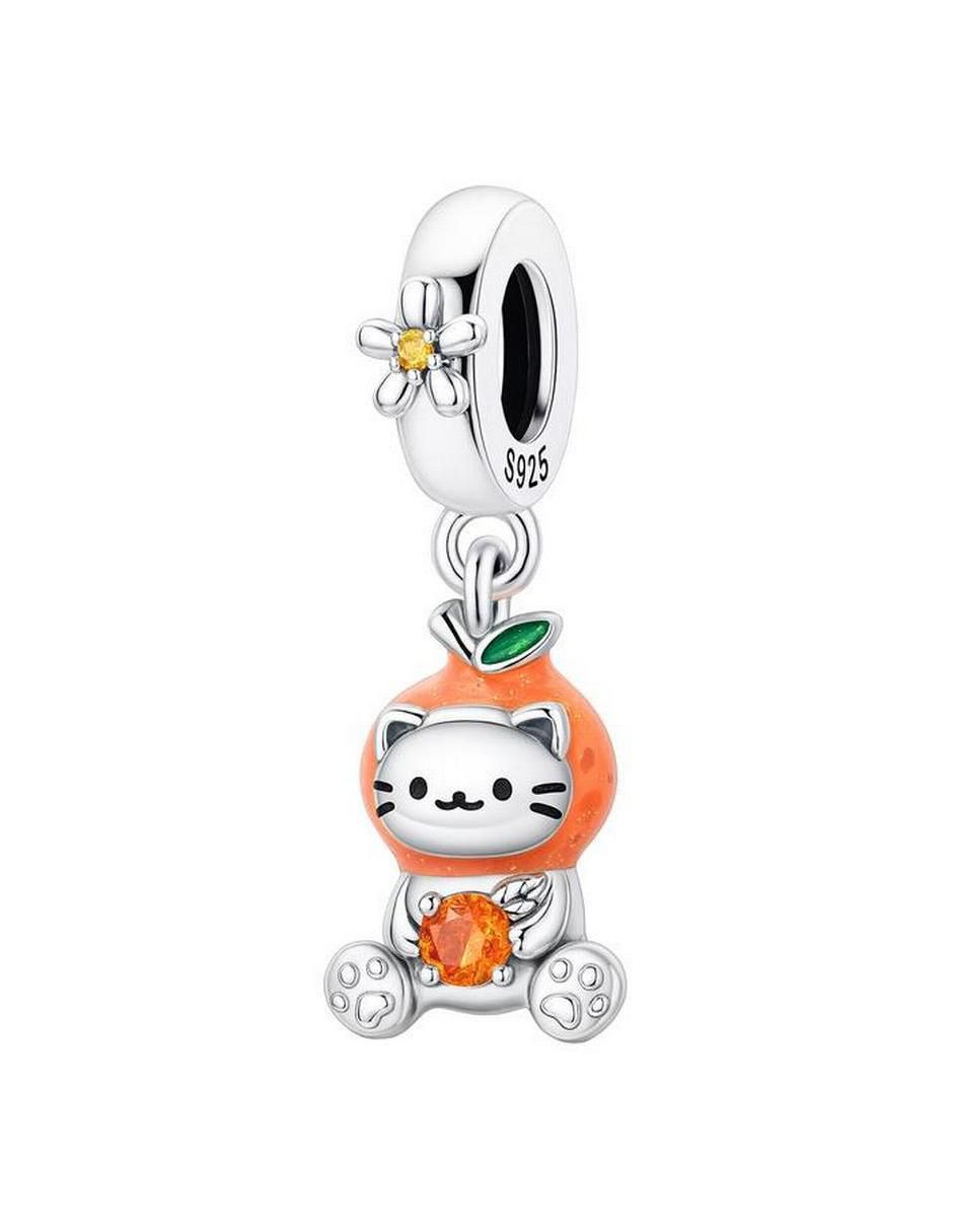 Charm de gato de plata P 925 Charm de gato de plata P 925