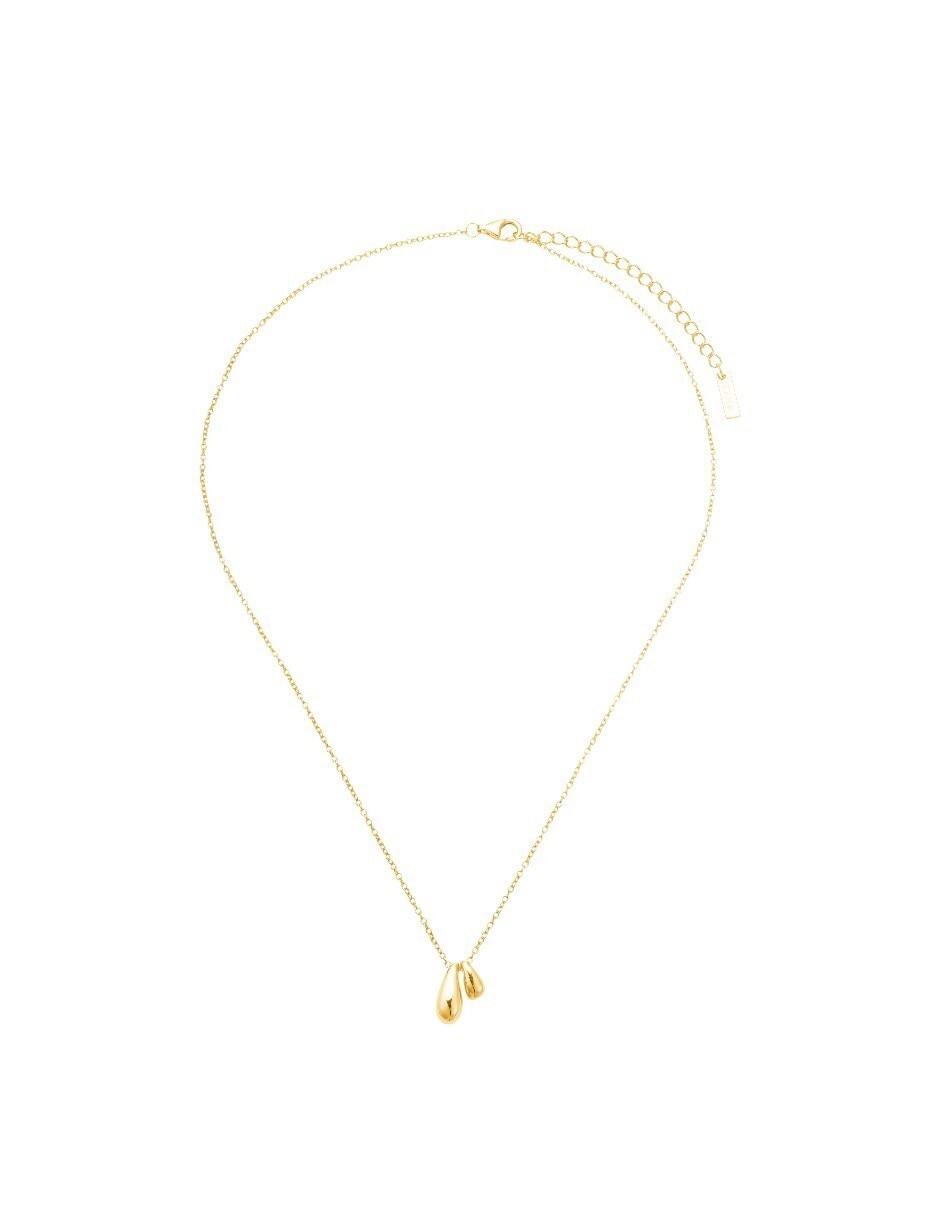 Collar con dije de gota Classic Revisite de plata 18 K 2