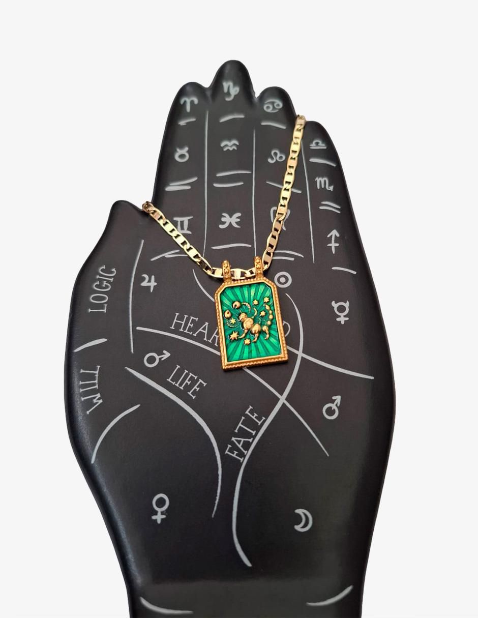 Collar con dije de signo zodiacal Constelaciones de oro laminado 10 K 3