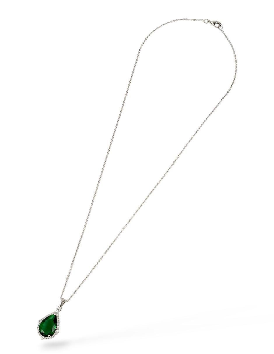 Aretes y collar de gota zirconia 2