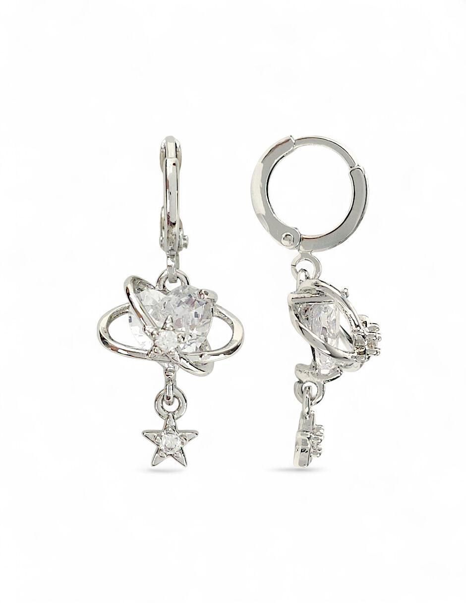 Aretes y collar zirconia 5