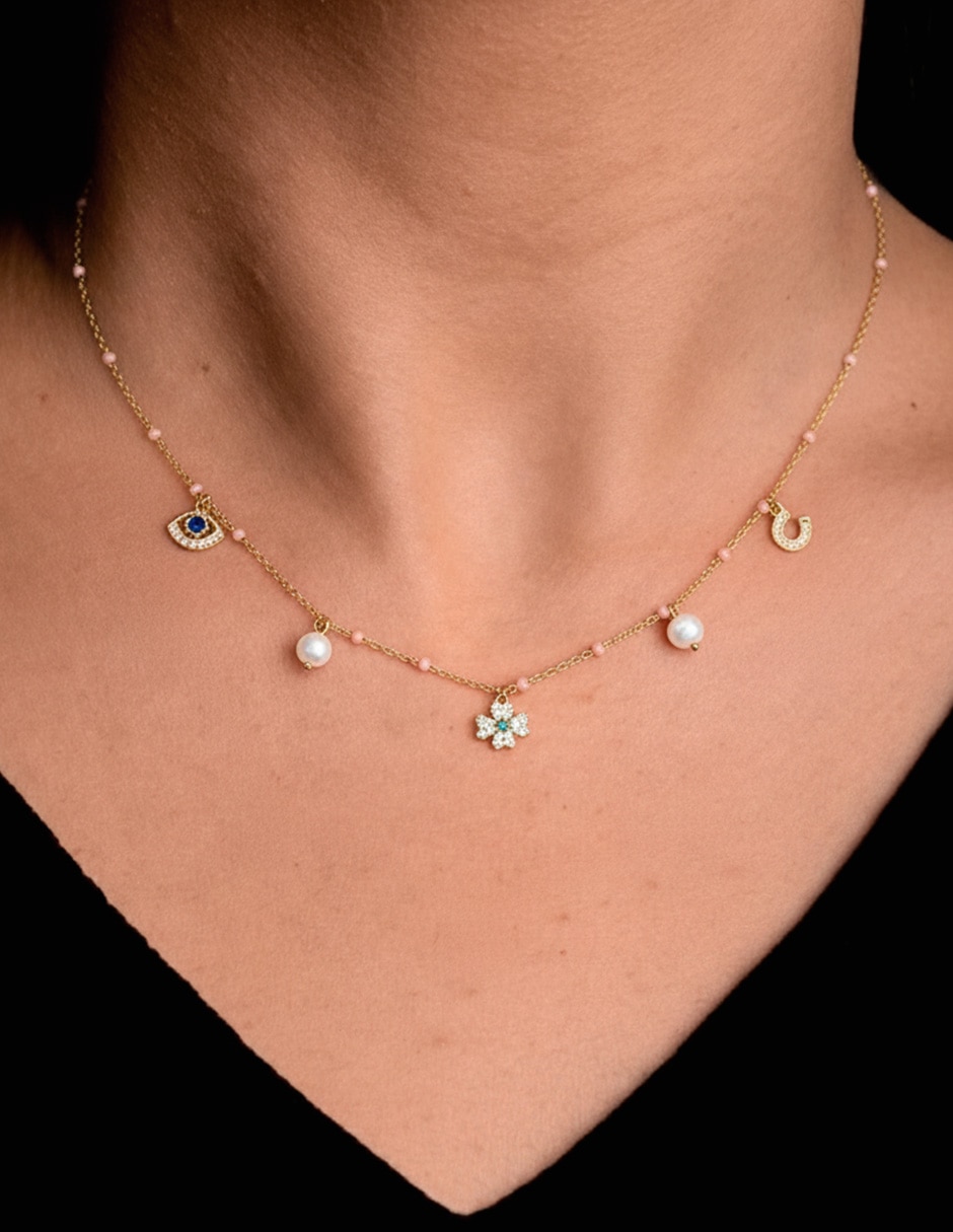 Collar Protección de baño de oro 14 K 3