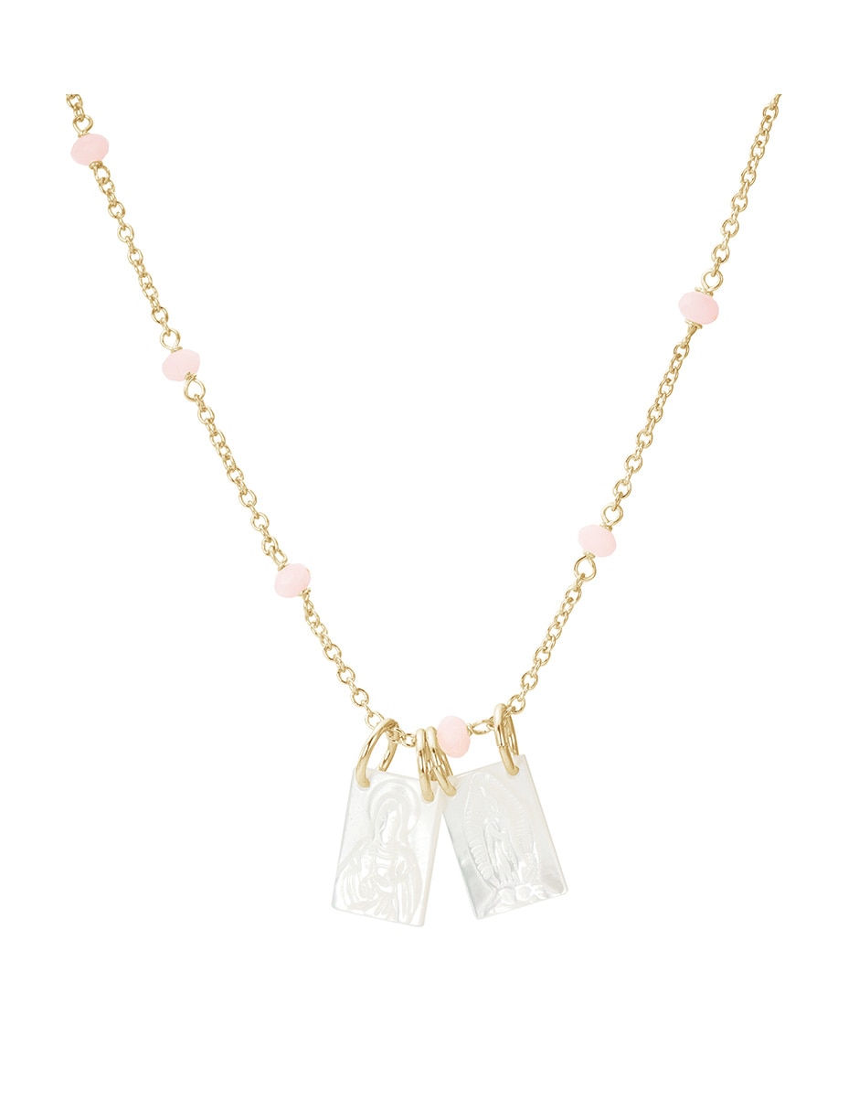 Collar de virgen de baño de oro 14 K