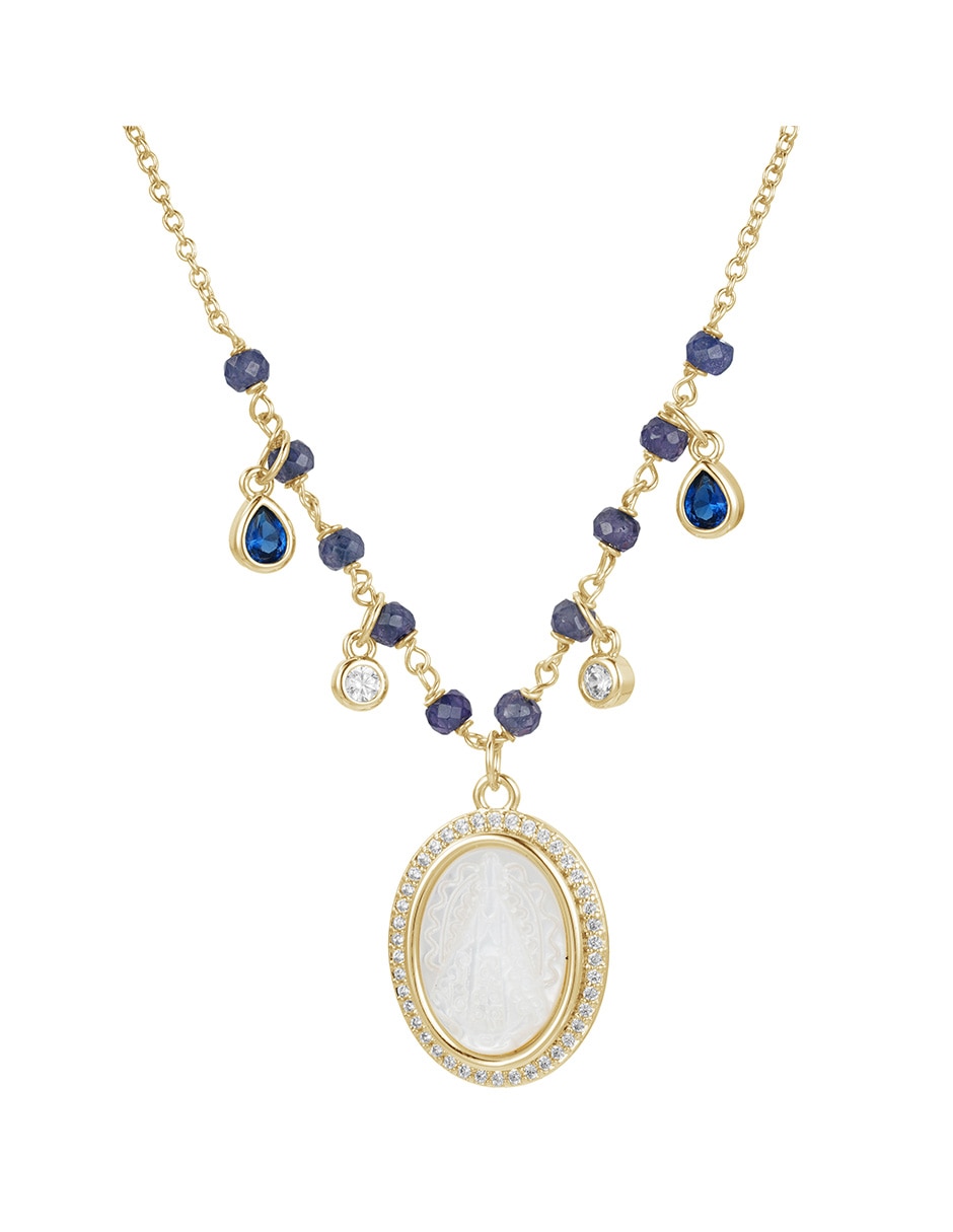 Collar de virgen de baño de oro 14 K