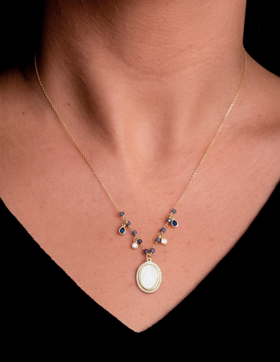 Collar de virgen de baño de oro 14 K 3