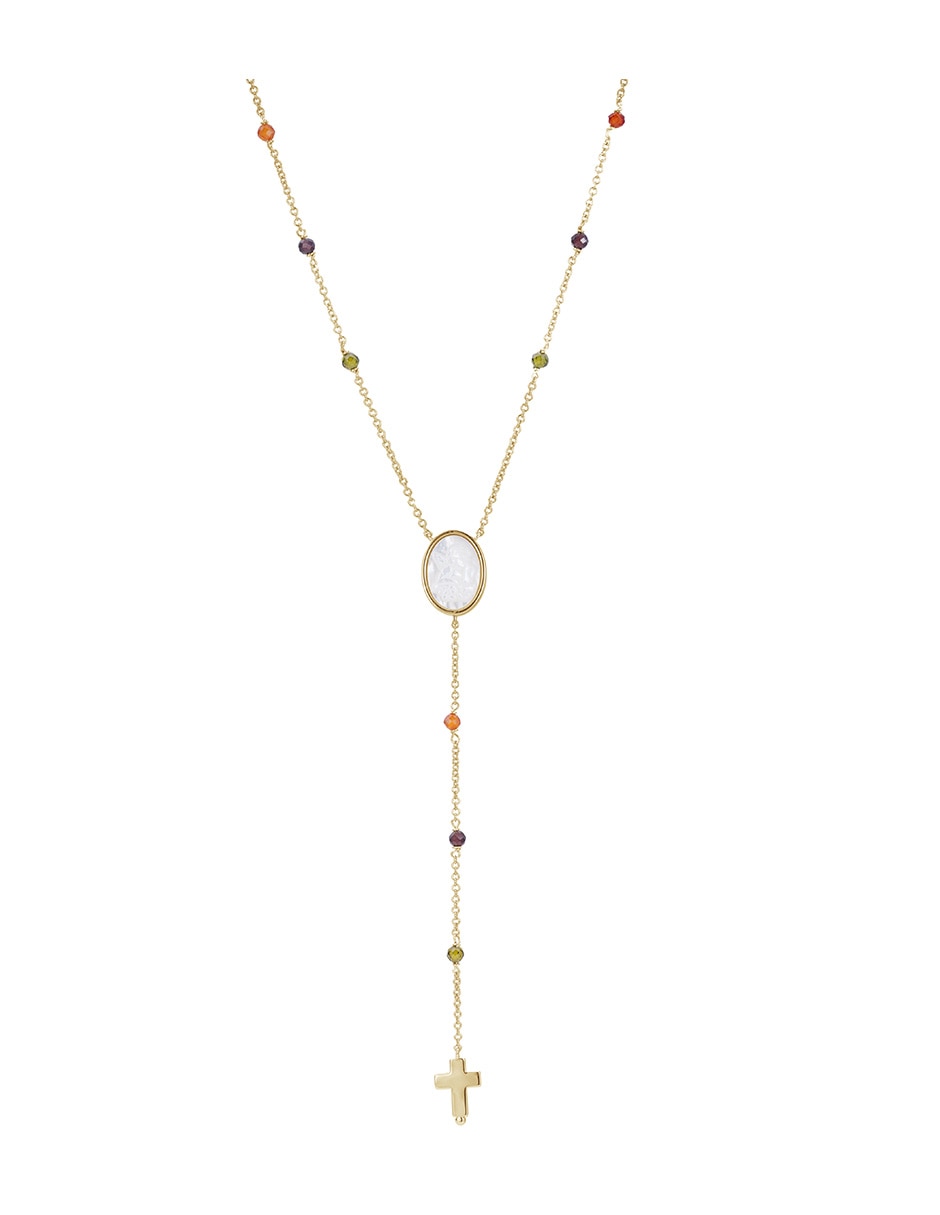 Collar de virgen de baño de oro 14 K