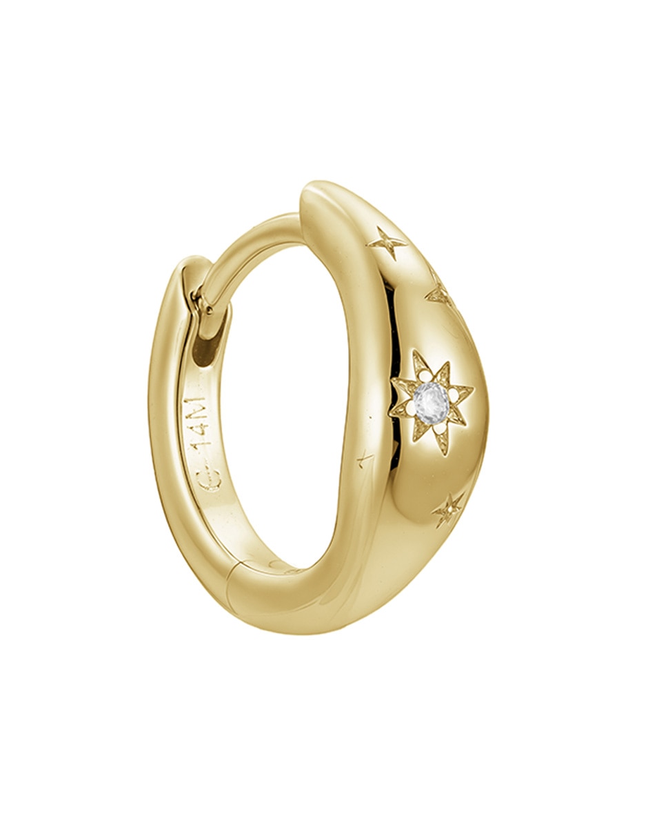 Arracadas con 14 K acabado baño de oro zirconia 2