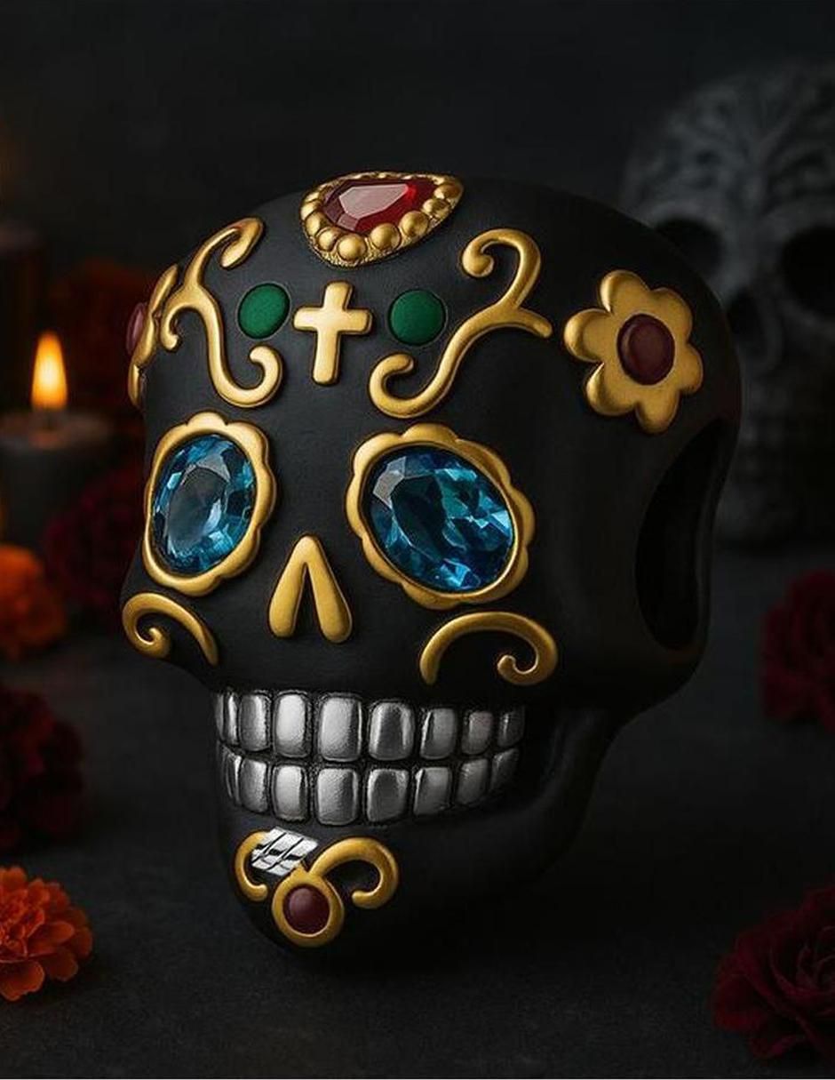 Charm de calavera de plata P 925 4