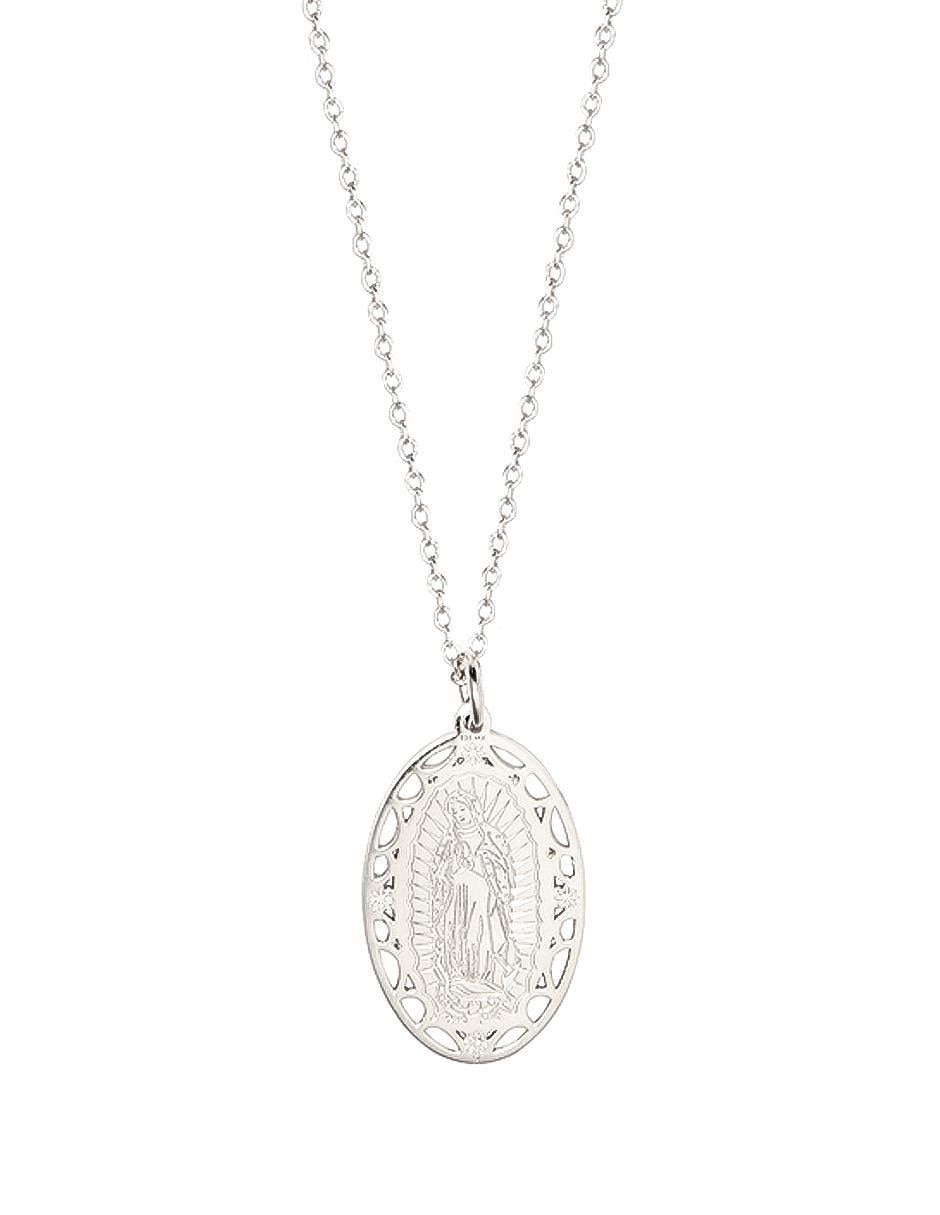 Collar con dije de virgen Nube de plata P 925