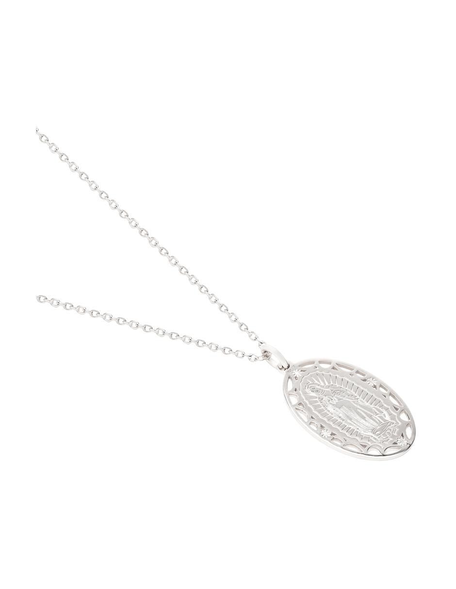 Collar con dije de virgen Nube de plata P 925 4