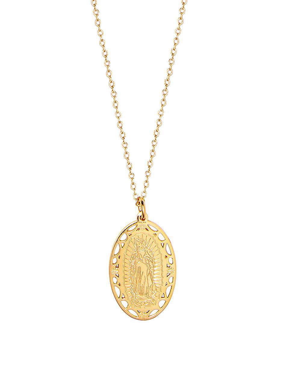 Collar con dije de virgen Nube de plata P 925 y 14 K 1