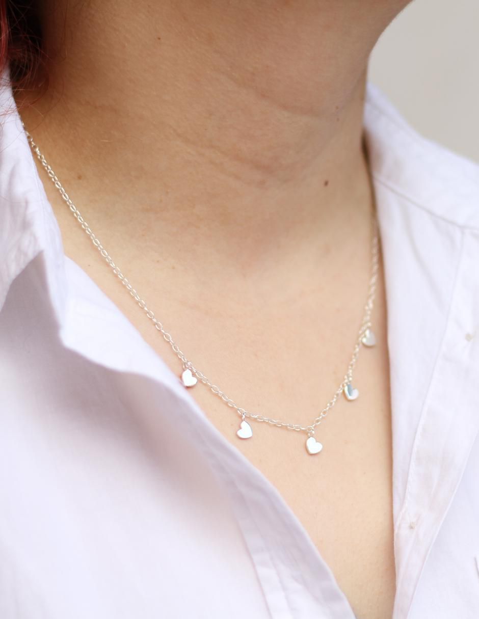 Collar de corazón de plata P 925 3