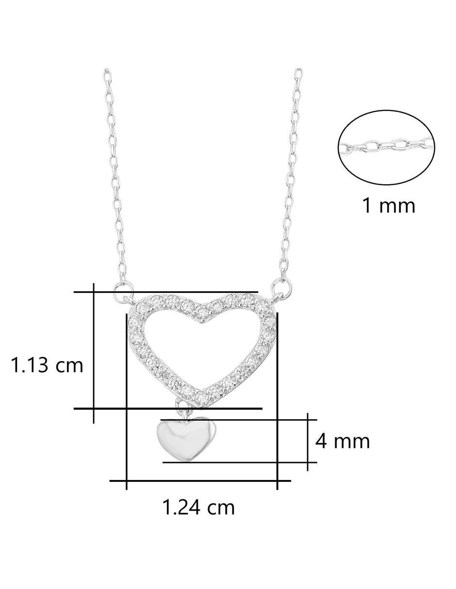 Gargantilla de corazón de plata P 925 5