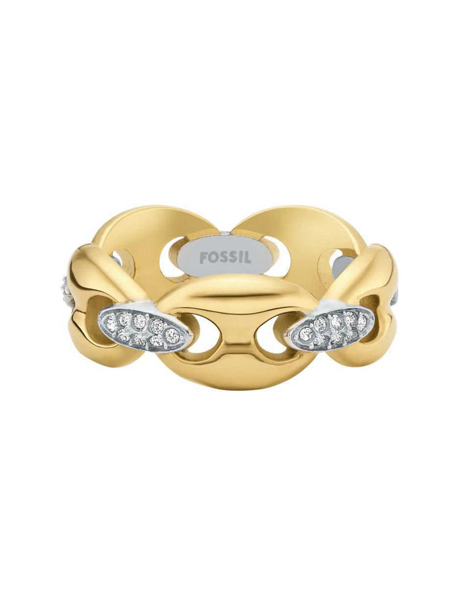 Anillo con gema circular Heritage cristal pulido Anillo con gema circular Heritage cristal pulido