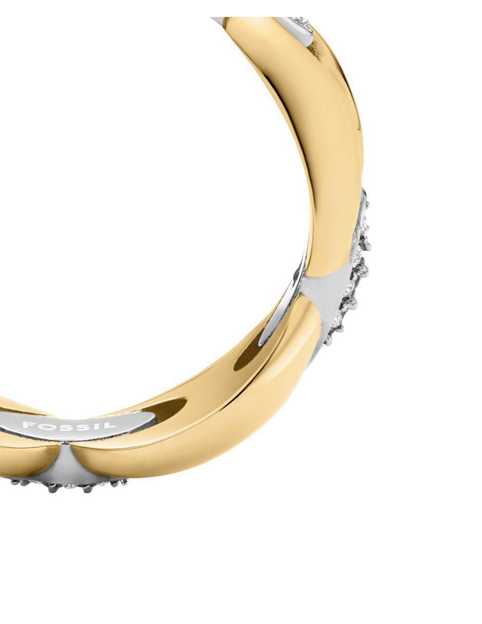 Anillo con gema circular Heritage cristal pulido 3
