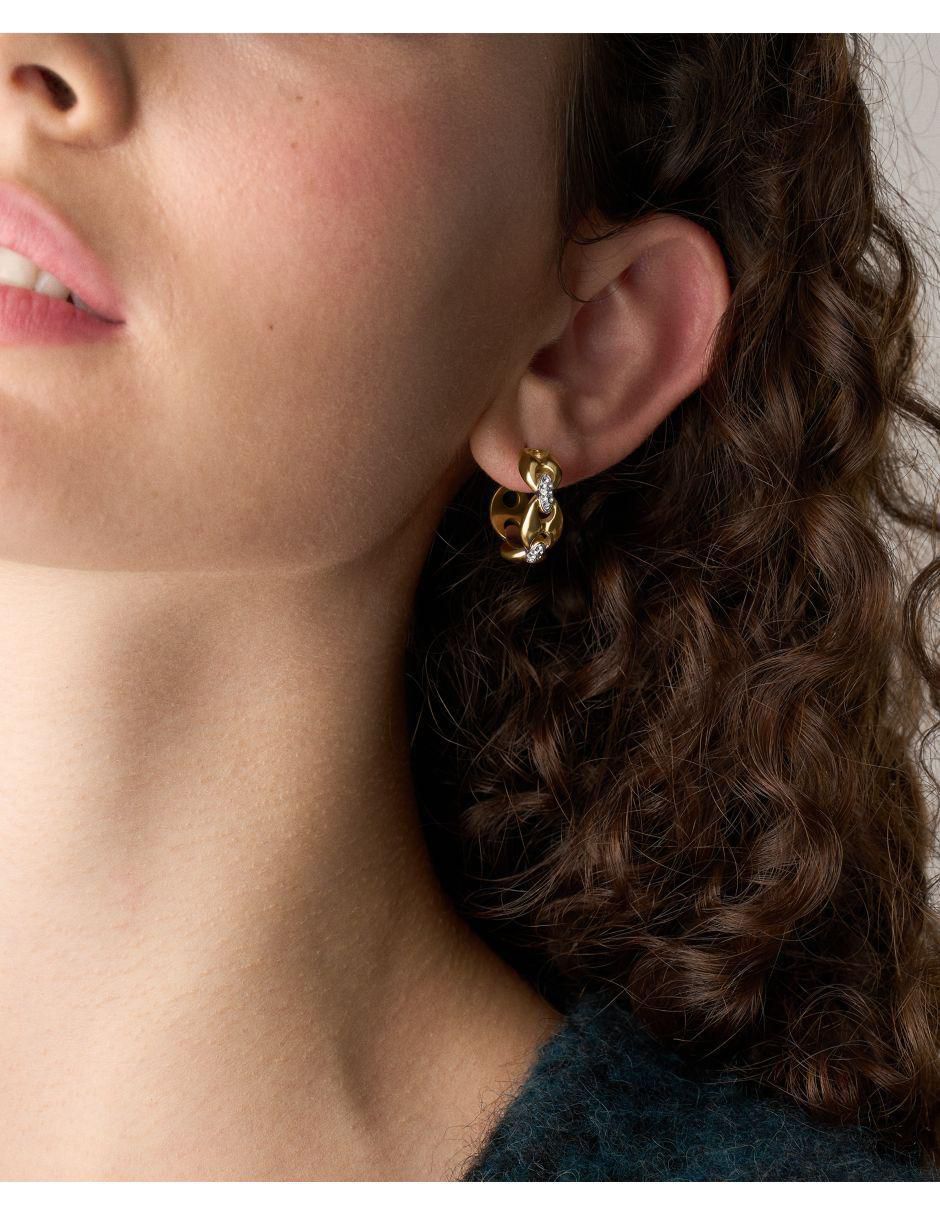 Aretes de aro ciruculares con acabado pulido cristal 4