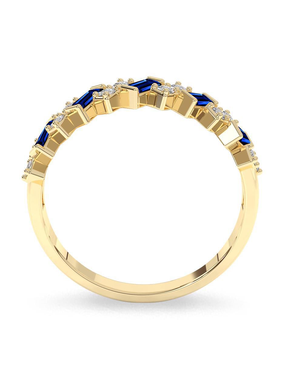 Anillo rectangular 10 k de oro pulido 4