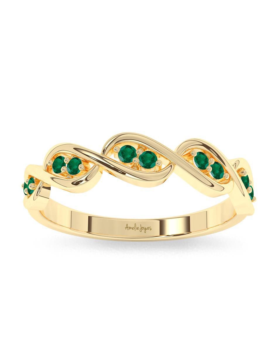 Anillo "de (si aplica)" redondo amelie joyas sin coleccion no aplica 10 k "de" oro esmeralda pulido