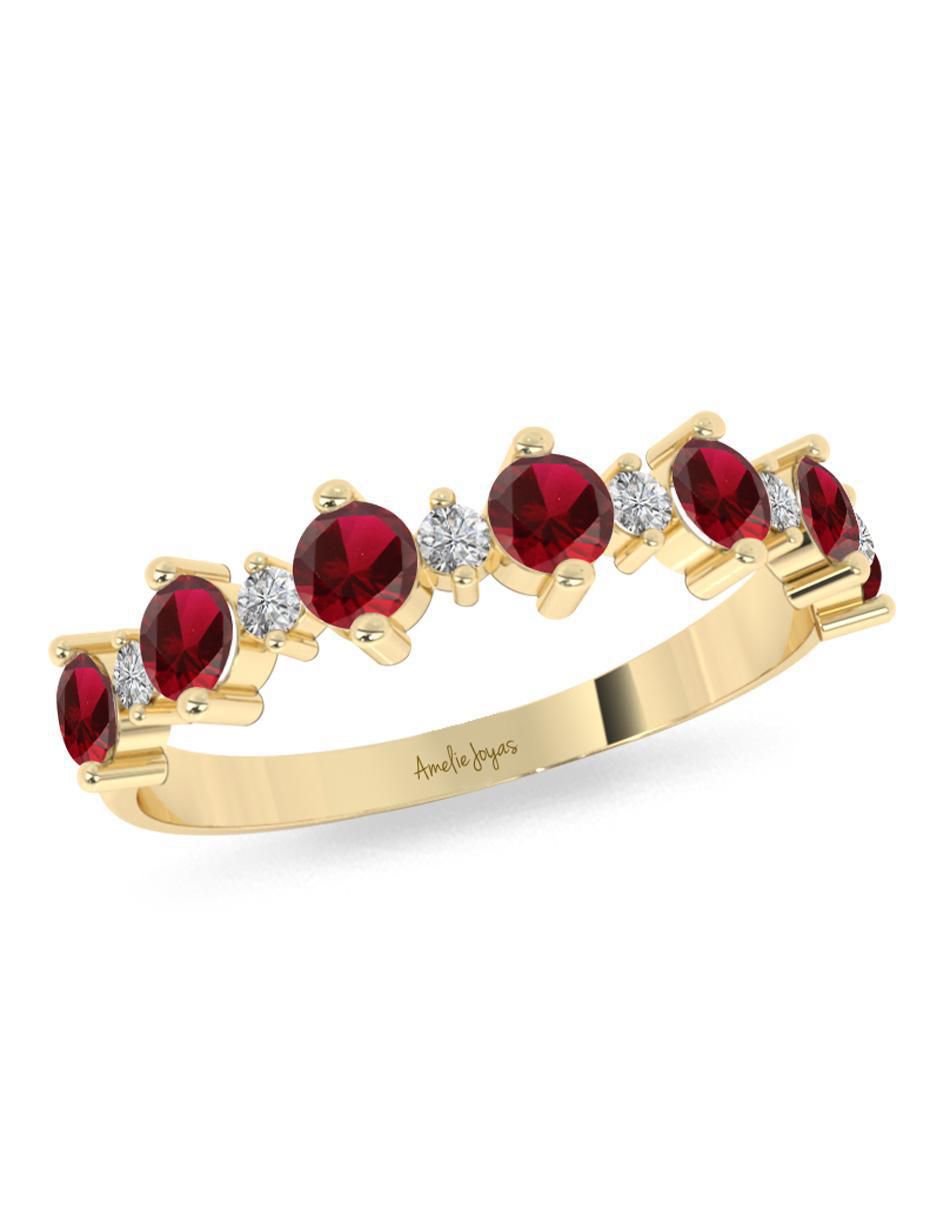 Anillo "de (si aplica)" redondo amelie joyas sin coleccion no aplica 10 k "de" oro sin gema pulido