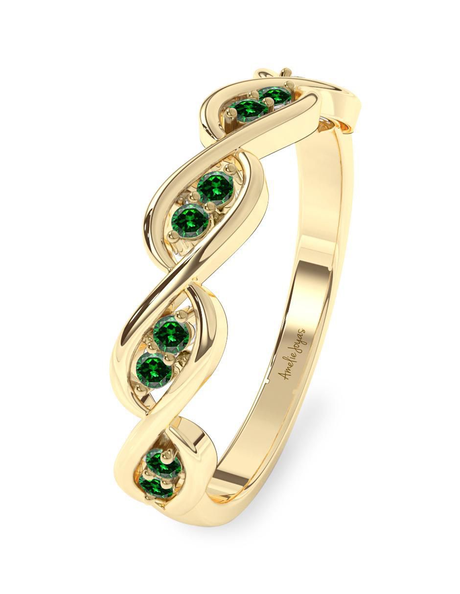 Anillo "de (si aplica)" redondo amelie joyas sin coleccion no aplica 10 k "de" oro sin gema pulido