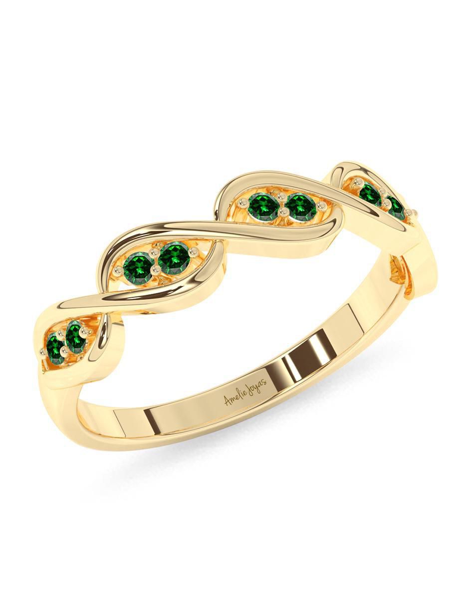 Anillo "de (si aplica)" redondo amelie joyas sin coleccion no aplica 10 k "de" oro sin gema pulido