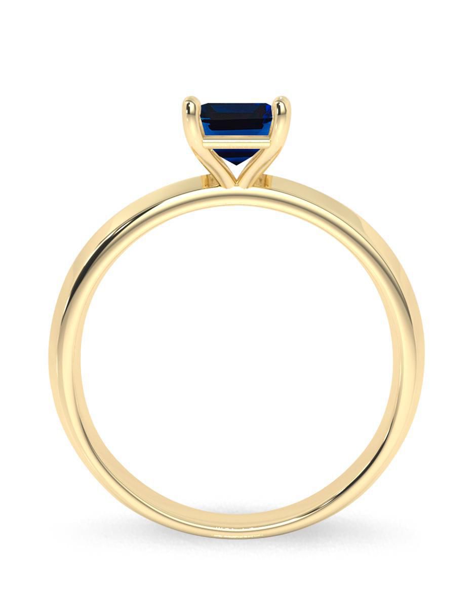 Anillo "de (si aplica)" octagonal amelie joyas sin colección no aplica 10 k "de" oro zafiro pulido