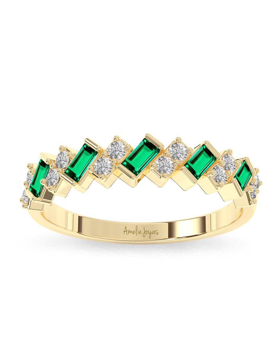 Anillo "de (si aplica)" rectangular amelie joyas sin coleccion no aplica 10 k "de" oro sin gema pulido