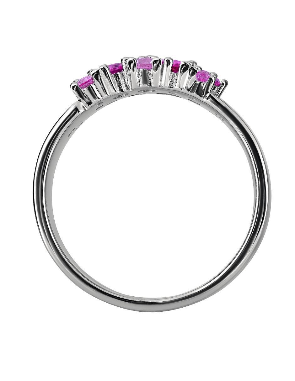 Anillo P 925 de plata zafiro pavé 3