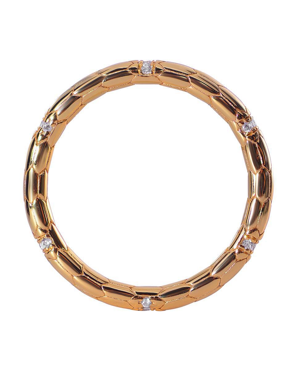Anillo P 925 de plata zirconia chapa de oro 3