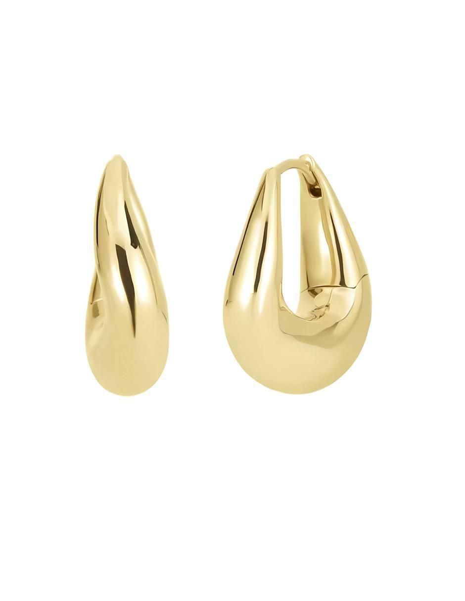Aretes de gota de plata P 925 con acabado chapa de oro Aretes de gota de plata P 925 con acabado chapa de oro