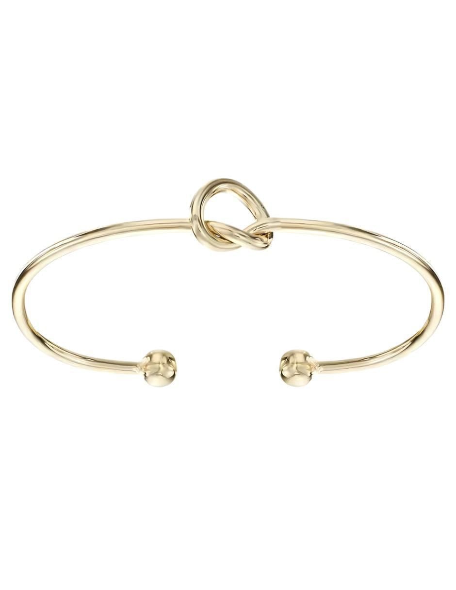 Brazalete de plata 14 K con acabado chapa de oro 2