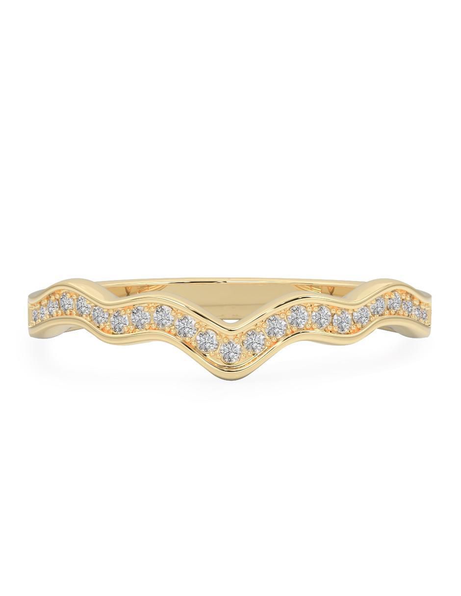 Churumbela 14 k de oro zirconia pulido