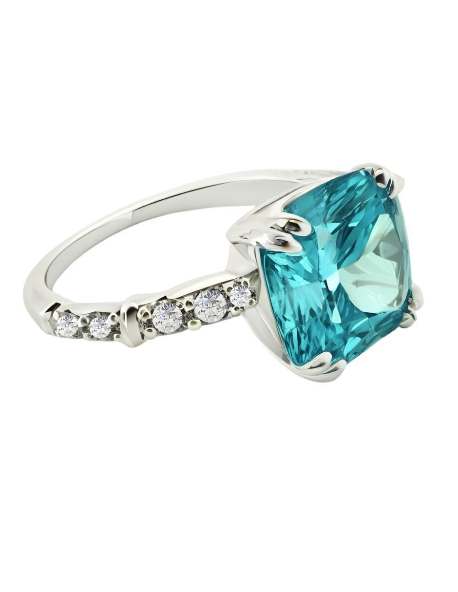 Anillo de cushion Élan P 925 de plata circonita brillante 5