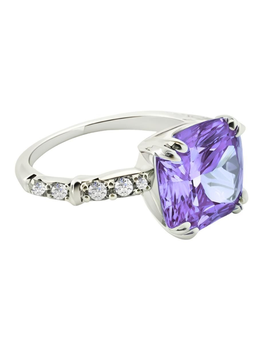 Anillo de cushion Élan P 925 de plata circonita brillante 5