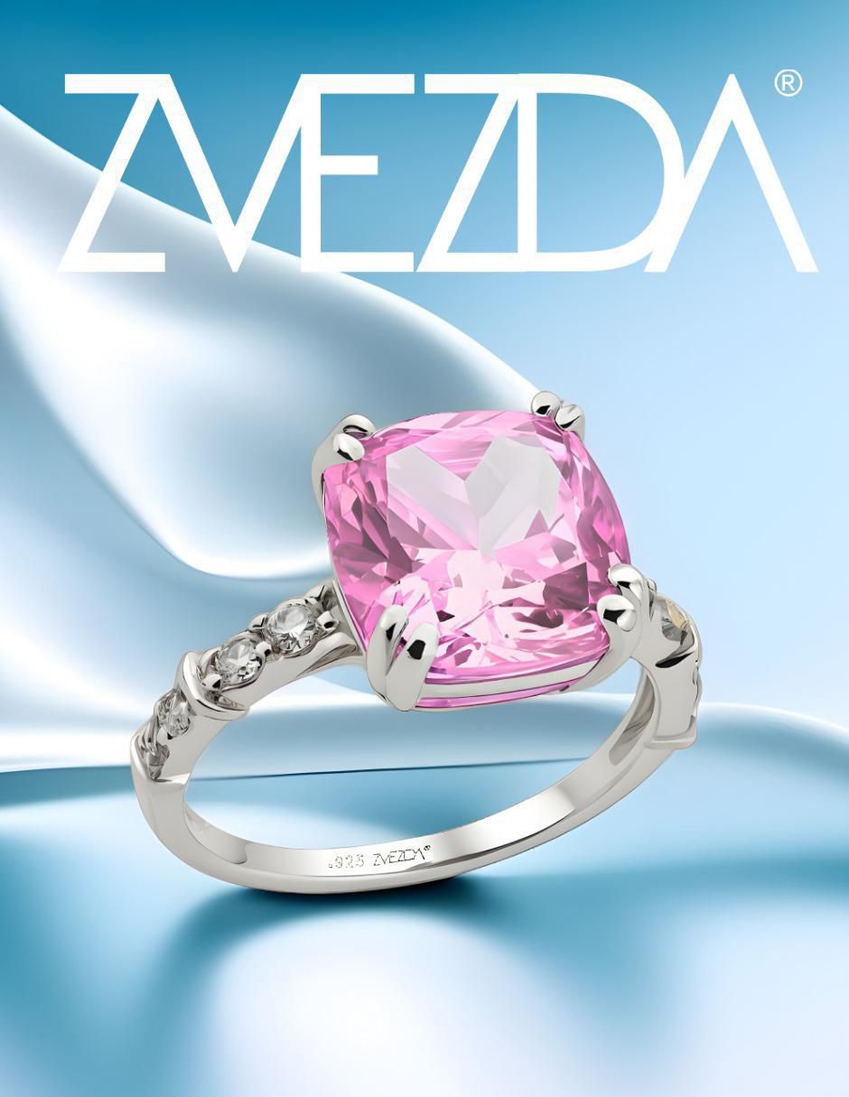Anillo de cushion Élan P 925 de plata circonita brillante 3