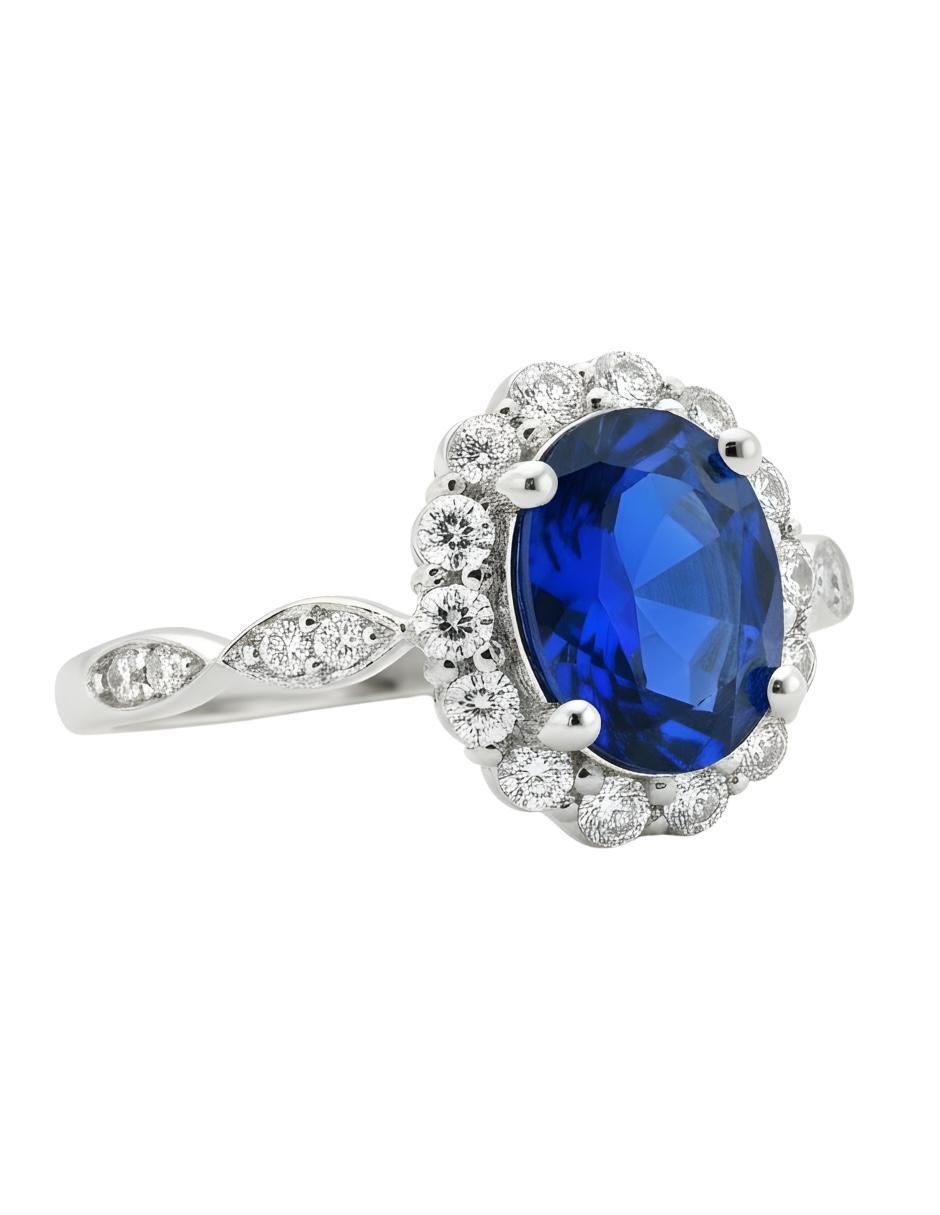 Anillo oval Élan P 925 de plata circonita brillante 4