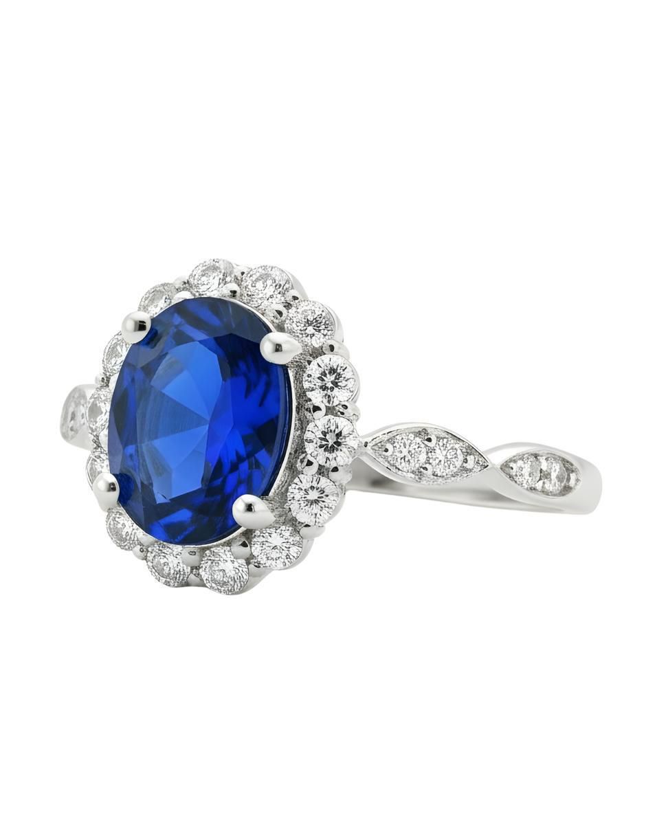 Anillo oval Élan P 925 de plata circonita brillante 5
