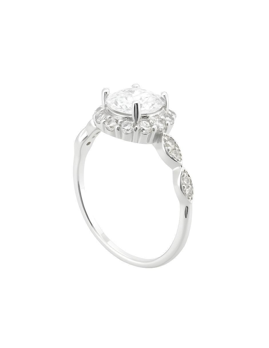 Anillo oval Élan P 925 de plata circonita brillante 5