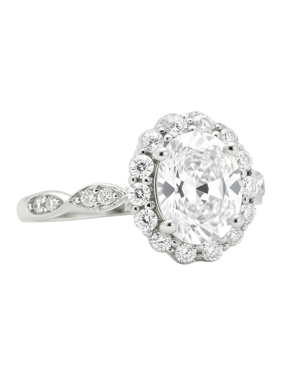 Anillo oval Élan P 925 de plata circonita brillante 3