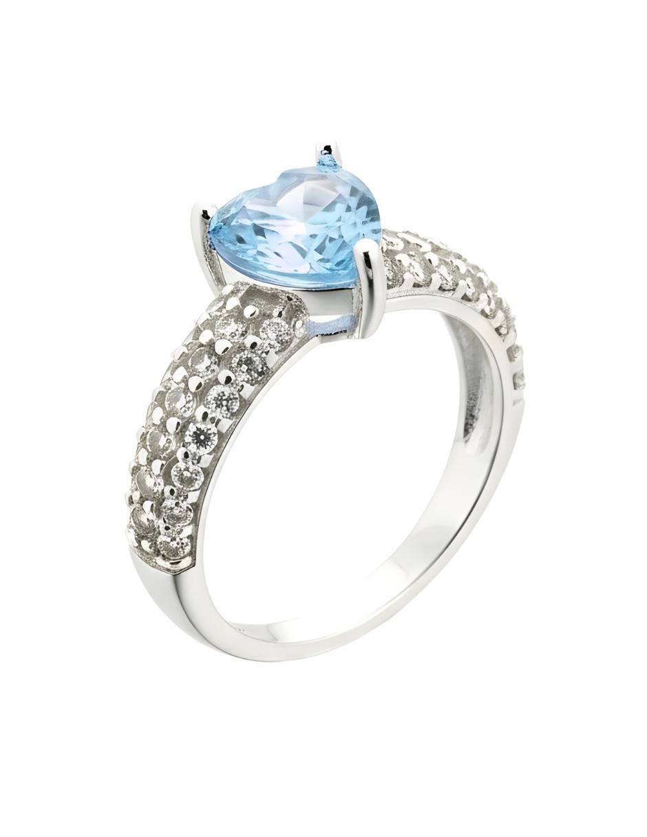 Anillo de corazón Élan P 925 de plata circonita brillante 6