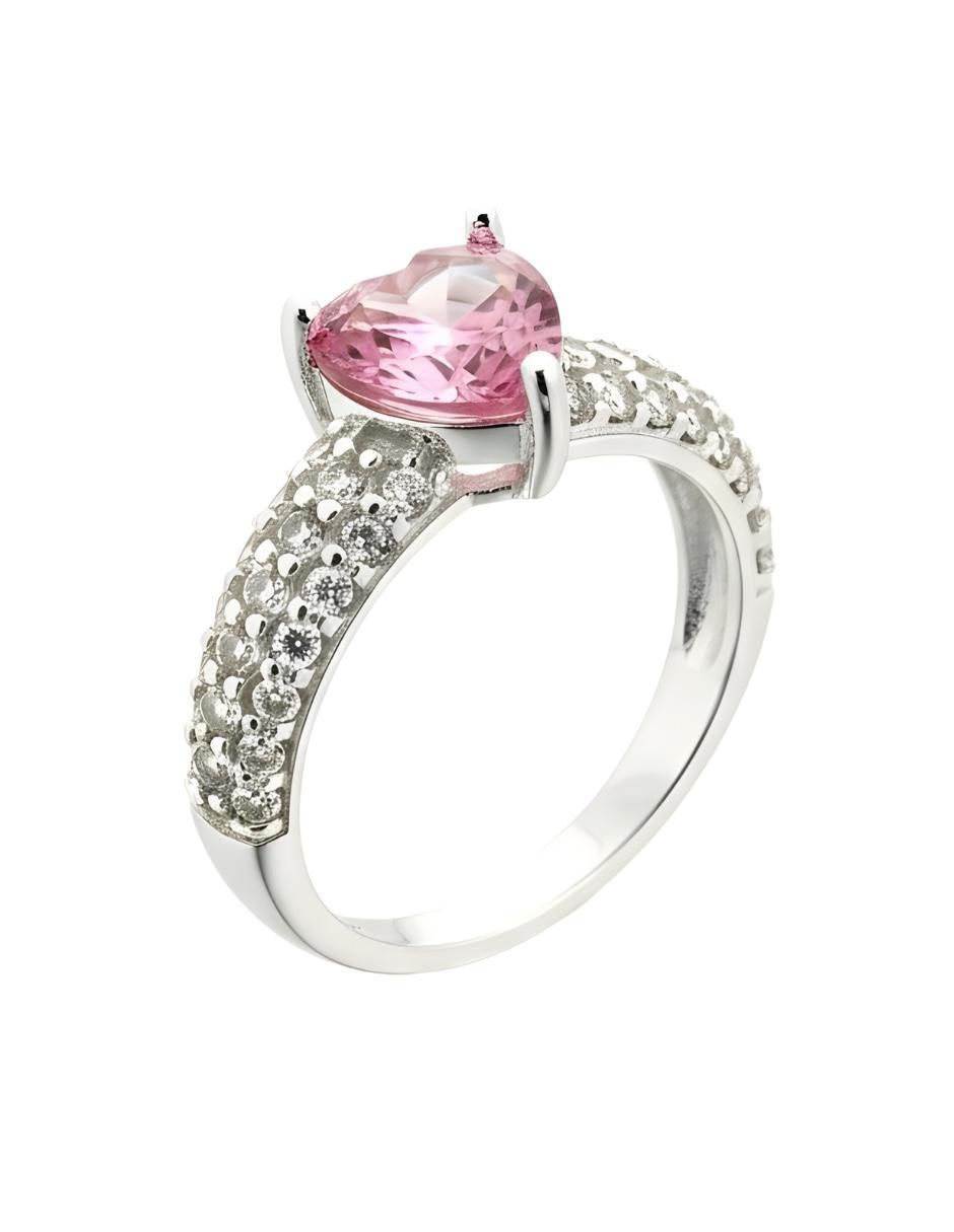 Anillo de corazón Élan P 925 de plata circonita brillante 5