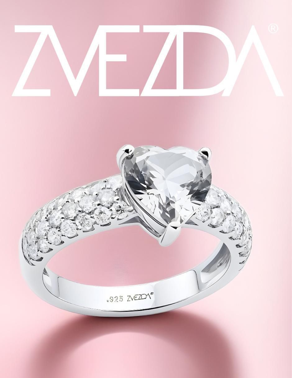 Anillo de corazón Élan P 925 de plata circonita brillante 2